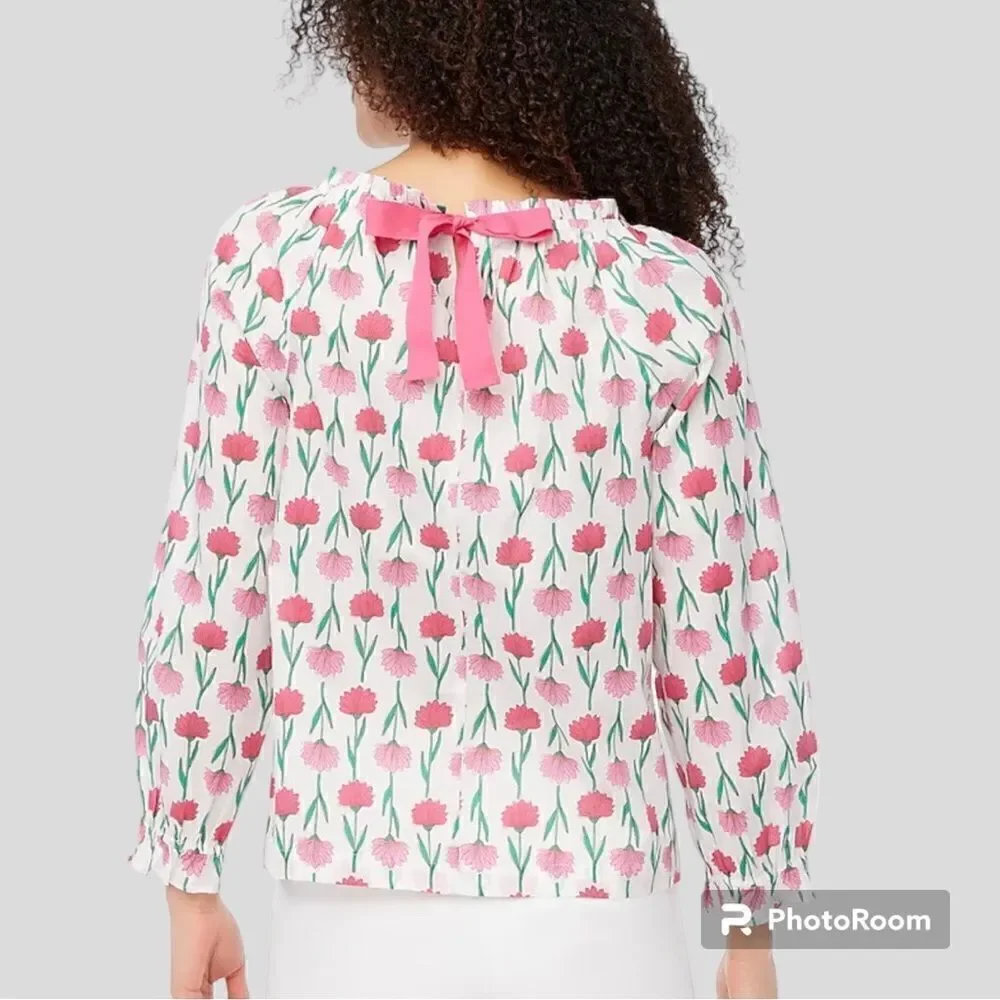 NWT JCrew floral cotton poplin shirt M